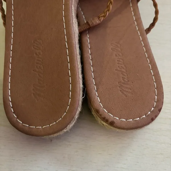 Madewell Women's The Kathryn Espadrille Slide Sandal Leather Size 8 MD777 NWOB - Image 10