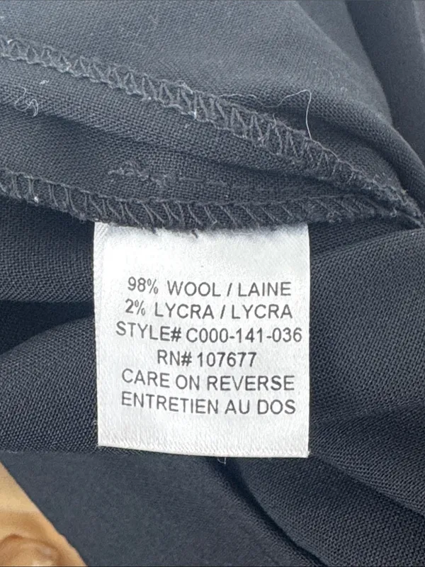 Alice + Olivia Women's Work Trousers Black Wide-Leg Size 8 Based on Measurements - Image 8