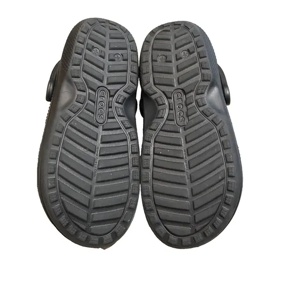 CROCS Black Classic Lined Clog Shoes Unisex Size M6 W7 203591 - Image 5