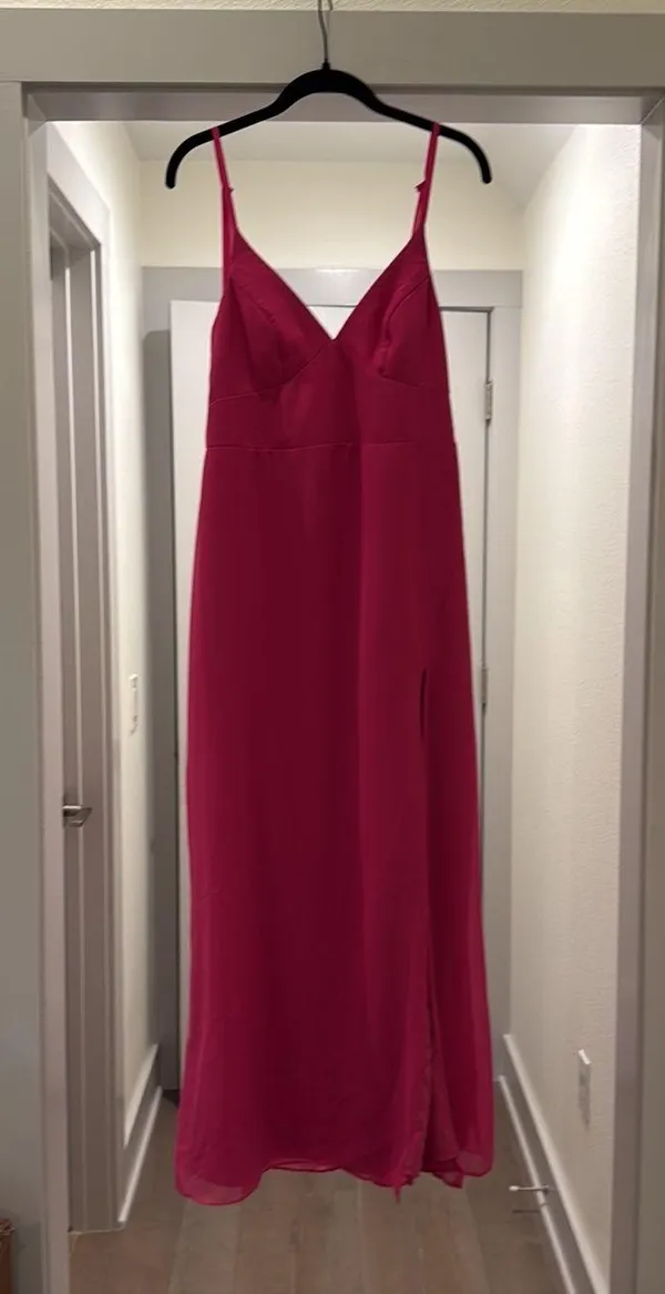 Azazie Bridesmaid Dress Fuchsia - Image 5