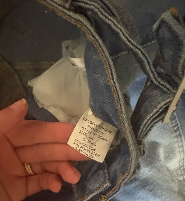 Light Blue Barrel Jeans Size XS - Image 3