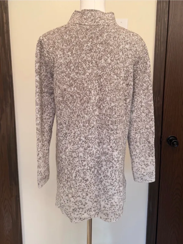 Pure Jill longer length long sleeve marbled pattern turtleneck sweater - Image 6