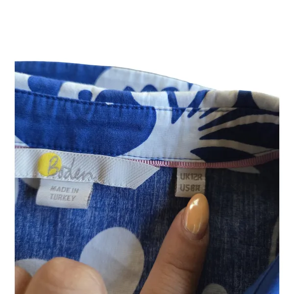 Boden Rowena Blue Shirt Dress Size: 8 - Image 6