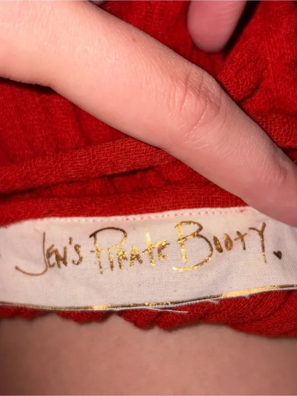 Jen's Pirate Booty Red Fringe Maxi Dress - Image 8