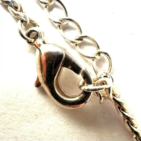 Silver tone rhinestone bead necklace - Image 9