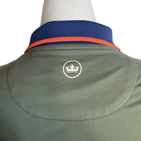 Peter Millar Golf Tennis Sleeveless 1/4 Zip Polo Shirt Womens Small Olive Green - Image 6