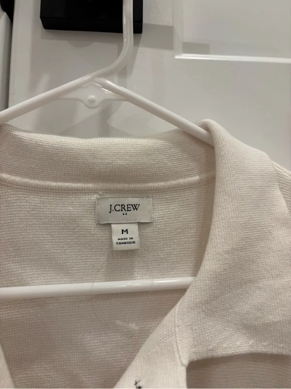 J.Crew 100%Cotton Sweater Button Up - Image 3