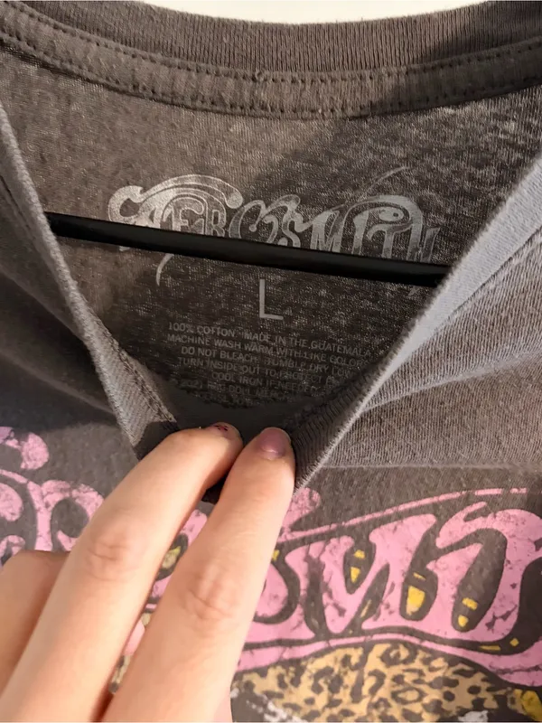 Famous Stars & Straps Gray Tee with Pink & Yellow Graphic - Image 3