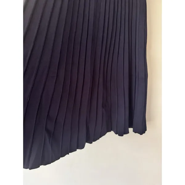 NWT Hyacinth House Navy Blue Pleated Midi Skirt Women’s Size XXS - Image 4