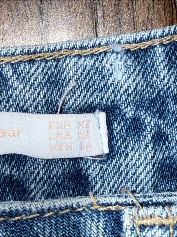 Zara Pearl Embellished Denim Mini Skirt - Image 5
