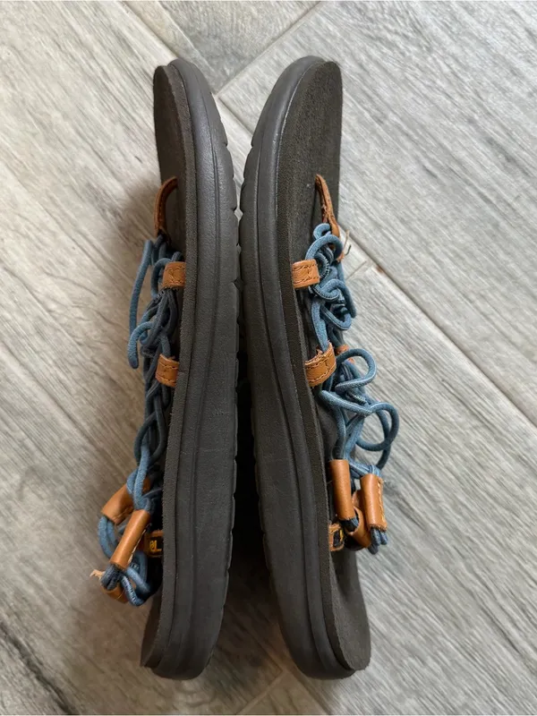 Teva Voya Infinity Women's Sandals Blue Gray Strappy Minimalist Size 10 - Image 4