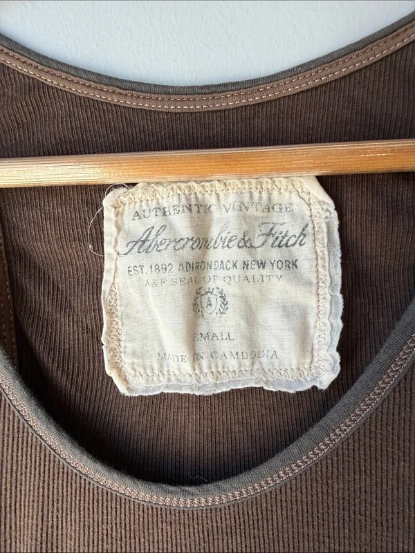 Vintage Y2K Abercrombie & Fitch Brown Tank - Image 3