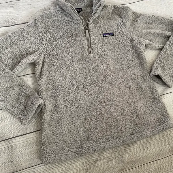 Los Gatos 1/4 Zip Jacket Quarter Zip Fleece Pullover Size Medium Grey - Image 4