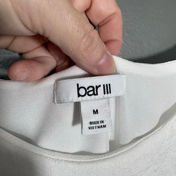 Bar III White Minimalist Silky Feel Tank Top - Women's Size Medium - Spaghetti - Image 4