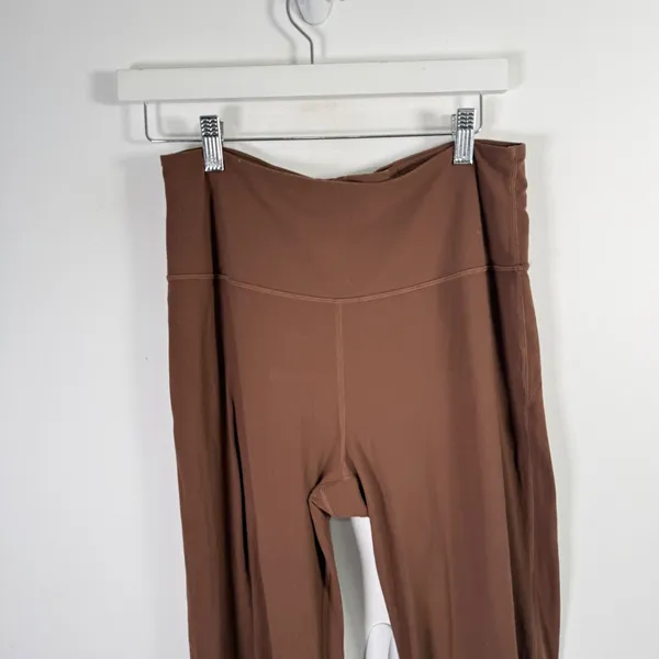 Lululemon Groove Nulu High Rise Flared Pants Roasted Brown 33" Gym Yoga Women 10 - Image 4