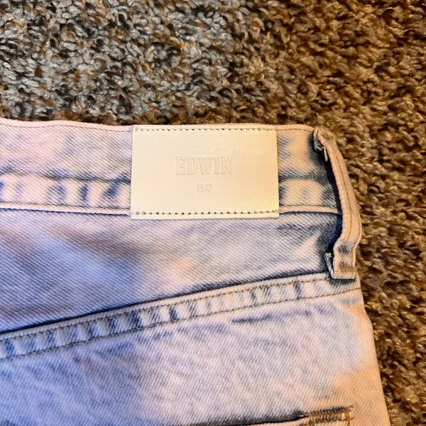 Edwin Wide Leg Jeans High Rise Acid Wash Denim Pants Relaxed Fit Size 26‎ - Image 9