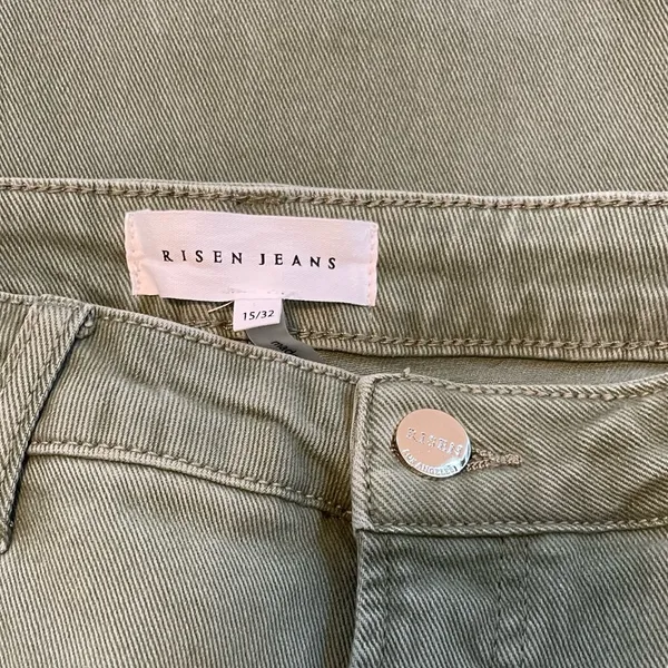 Risen Olive Karla High-Rise Slit Straight Jeans Size 32 NWT - Image 6