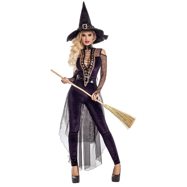NEW Party King The Witch is Back Sexy Midnight Witch Costume Size Small - Image 5