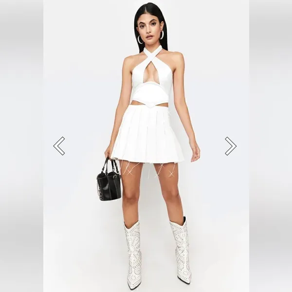 TIC TOC Keep Them Guessing Halter Top - Image 2