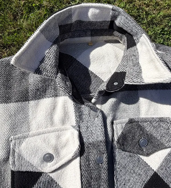 Plaid Button Down Jacket - Image 5