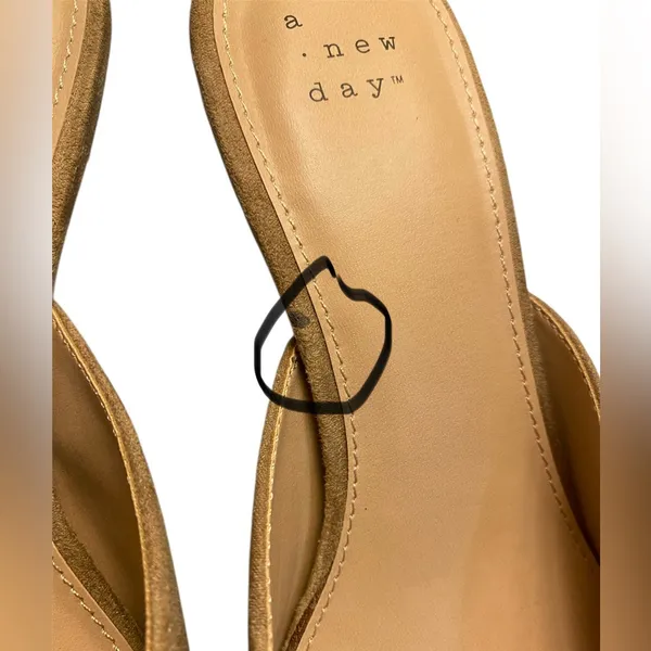 A New Day Women’s Larissa Pointed Toe Kitten Heels– Brown Faux Suede, Size 7.5 - Image 6