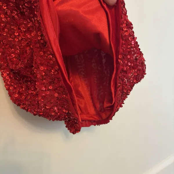 Primavera Couture 3572 Sz 2 Red Cocktail Formal‎ Dress Short Sequin Homecoming - Image 4