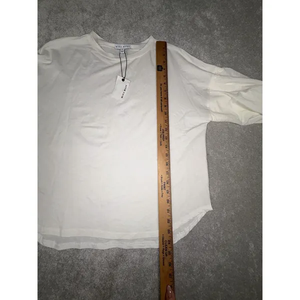 miou muse bubble sleeve blouse nwt ivory small‎ oversized - Image 6