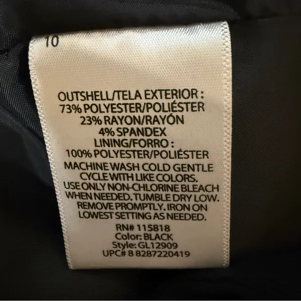 George Black Career Pencil Skirt Size 10 Lined Back Slit - Image 4
