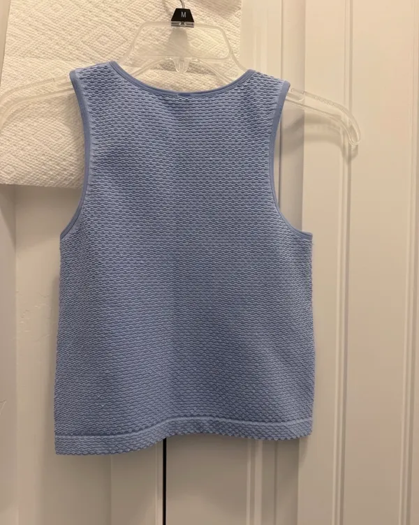Anthropologie open stitch shimmer tank - Image 7