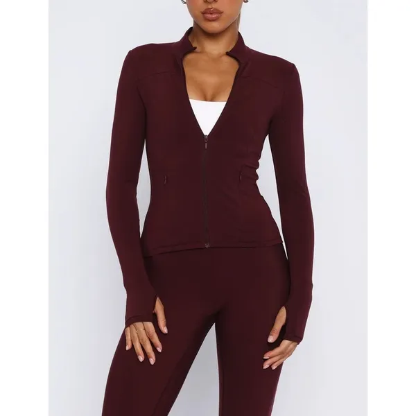White Fox Active Jacket Race To You Size XS Merlot Burgundy - Image 5
