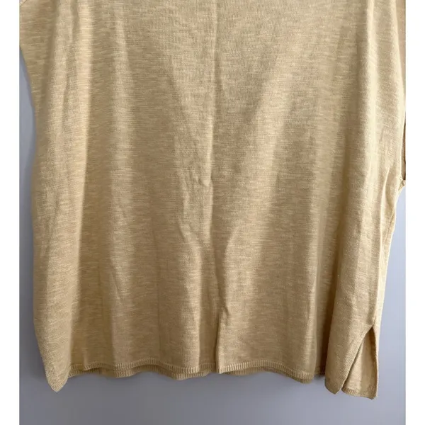 Free People FP Beach Marina Del Sol Sweater Top Golden Yellow Women's Size Large - Image 6
