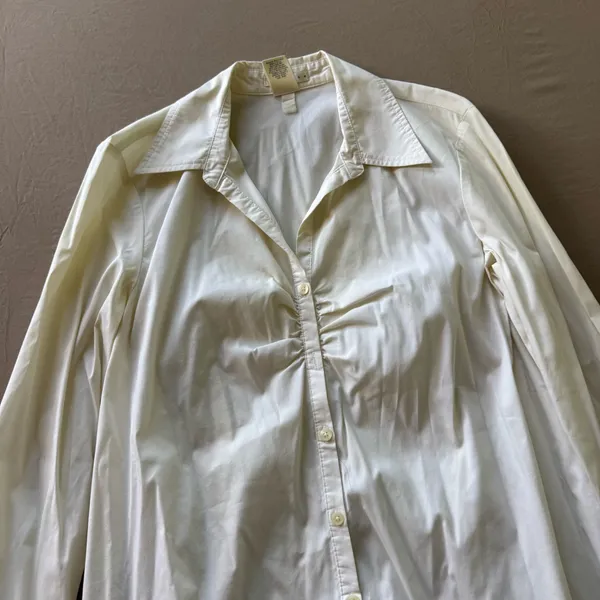 Vintage Old Navy Maternity Ruched Chest Button Up Shirt - Image 5