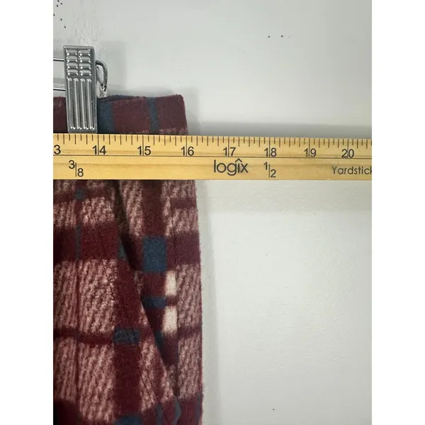 The Great Pajama Pants Womens 1 Burgundy Plaid Plush Fleece Sleepwear Lounge NEW - Image 5