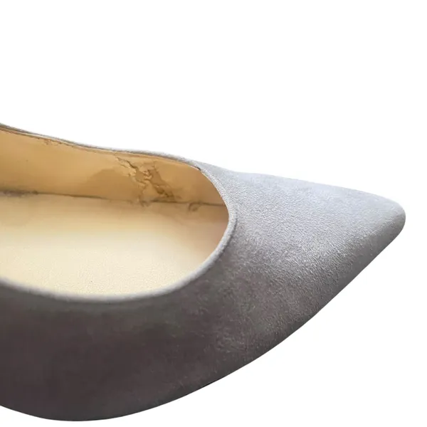 Talbots Women's Size 9‎ M Gray Leather Suede Pointed Toe 4.5 IN Heels - Image 9
