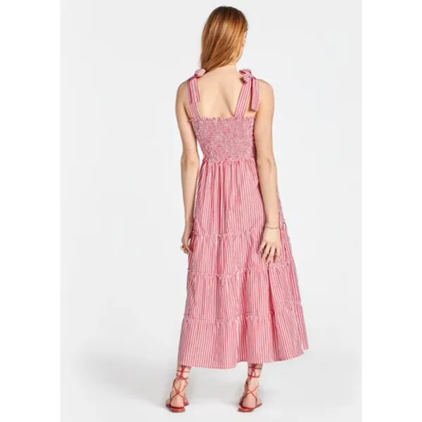 Maxwell Geraldine Brooke Red Gingham Midi Dress Sz S Cottagecore Cotton - Image 11