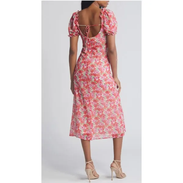 WAYF Felicity Floral Print Midi Dress Size Large‎ - Image 3