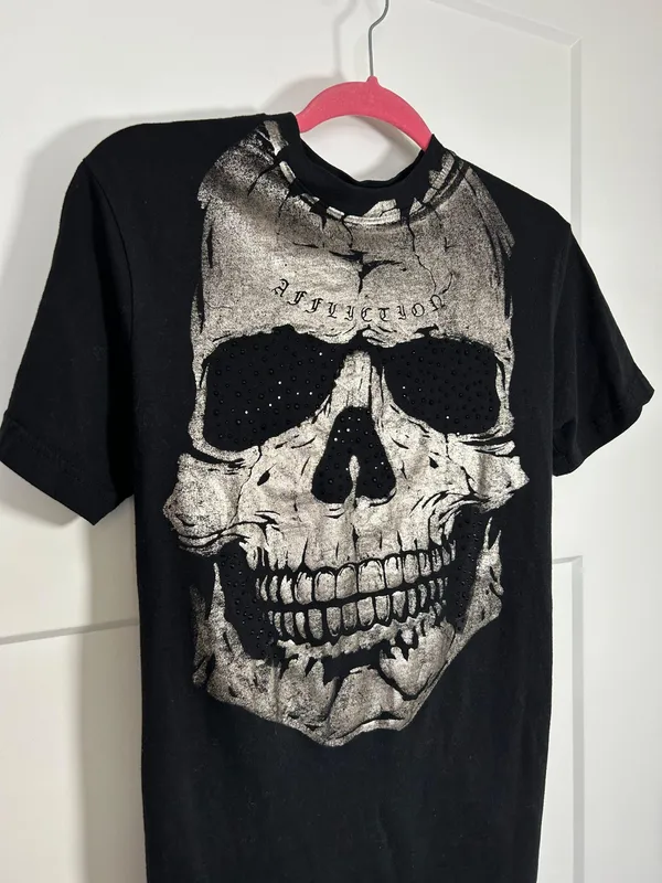 Affliction Small  skull t shirt - Image 3