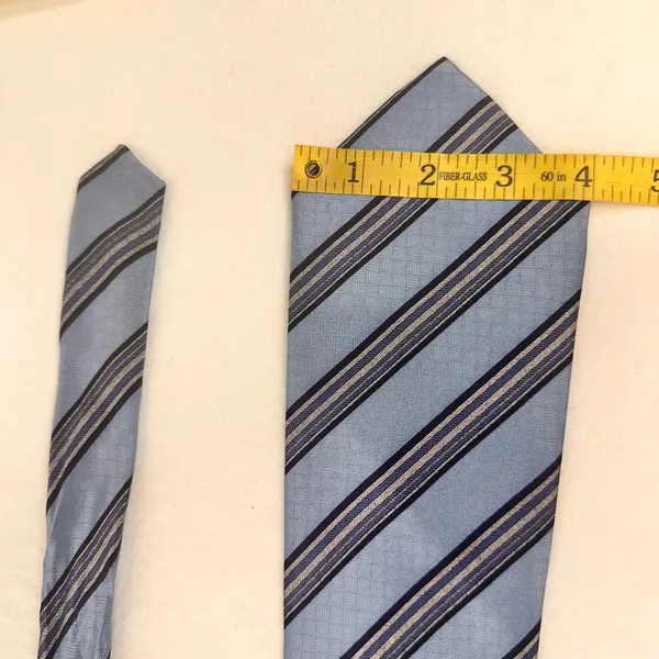 Vintage Rafael Men's Tie Blue Multicolor Stripes Silk Necktie Office Italy Class - Image 7