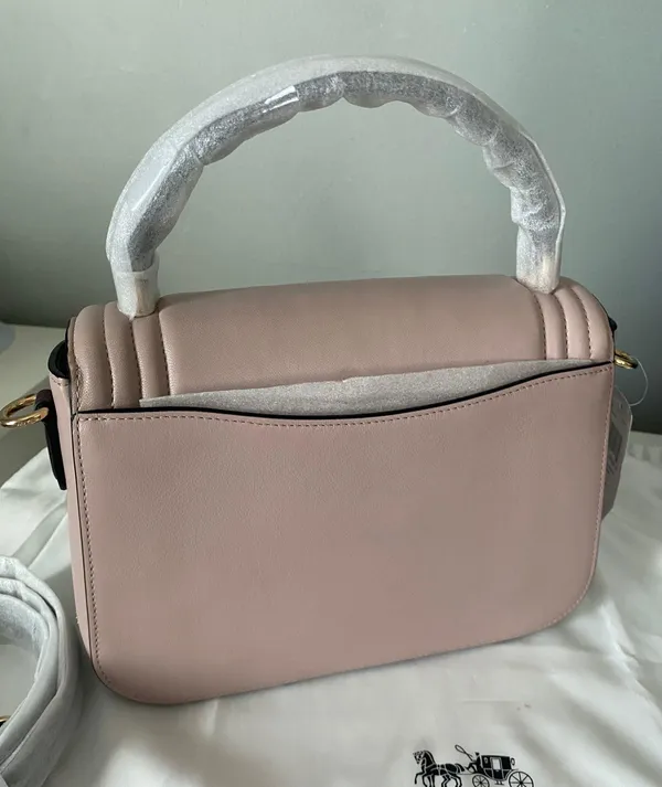 Coach Marlie Top Handle Satchel In Colorblock With Border Quilting - Image 5