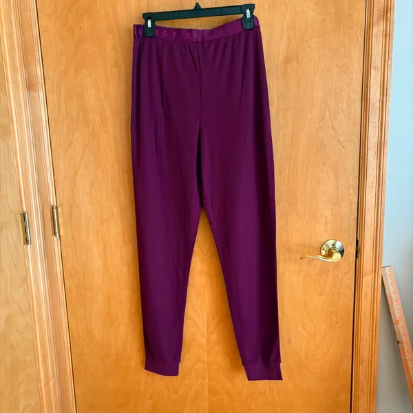 Savage X Fenty Lounge Pants Womens L‎ Large Purple Ribbed Knit Sleepwear NWT - Image 5
