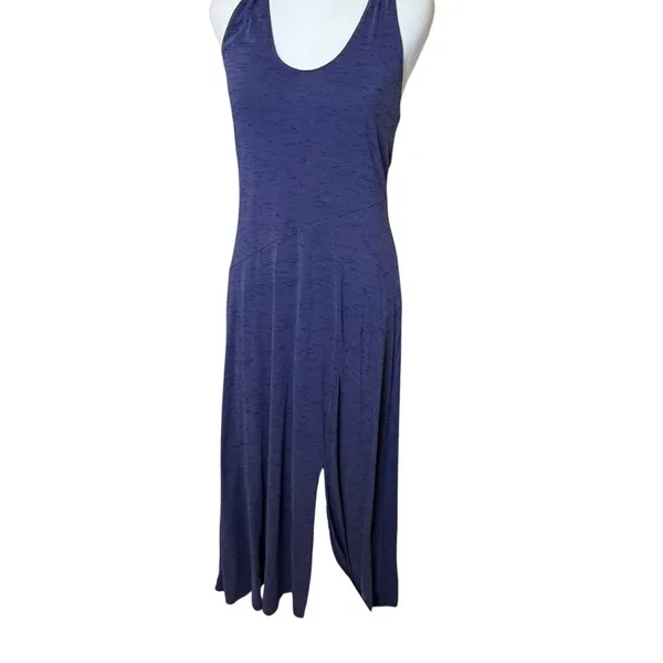 Anthropologie Maeve Melanie‎ Purple Knit Maxi Dress Size S Small Lace Back - Image 3