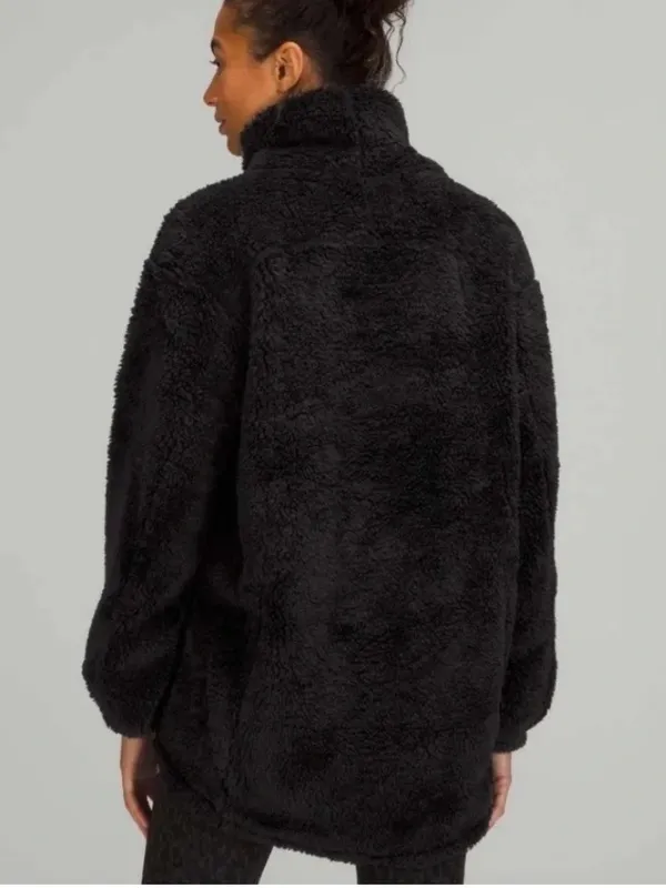 Lululemon Warmth Restore Sherpa Funnel Neck Pullover Black Size - Image 3