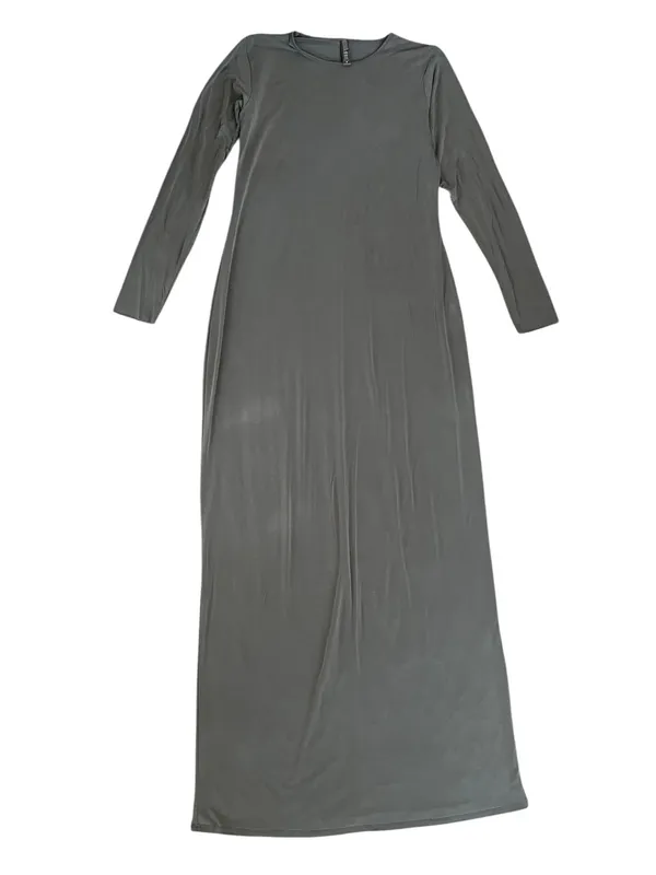 Skims Women’s Smooth Lounge Long Sleeve Maxi Dress Gunmetal Gray Size 2X - Image 8