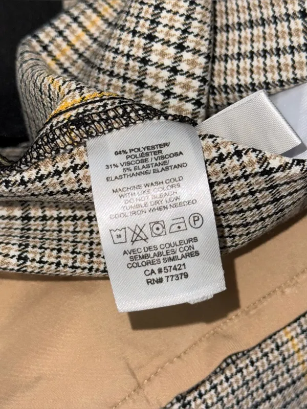 Ann Taylor Audrey Pant High Rise Trouser Dress Pants Glen Plaid Zip Ankle NWT 8 - Image 8
