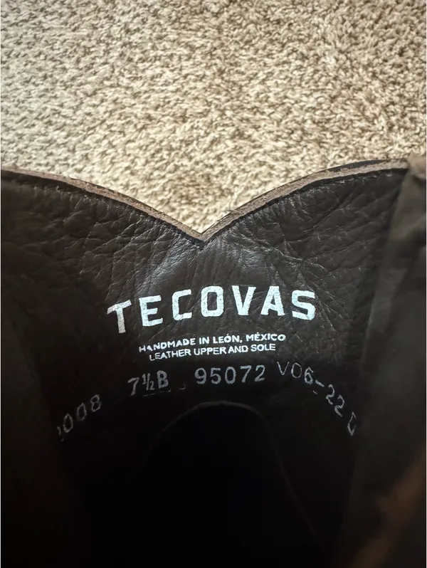 Tecovas Boots Black Size 7.5 - Image 3