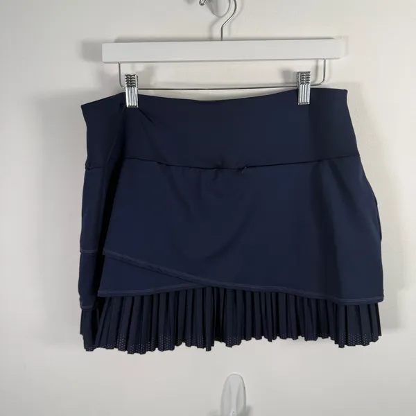 Lucky in Love Navy Blue Athletic Tennis Skort Pickleball Golf Womens Large - Image 4