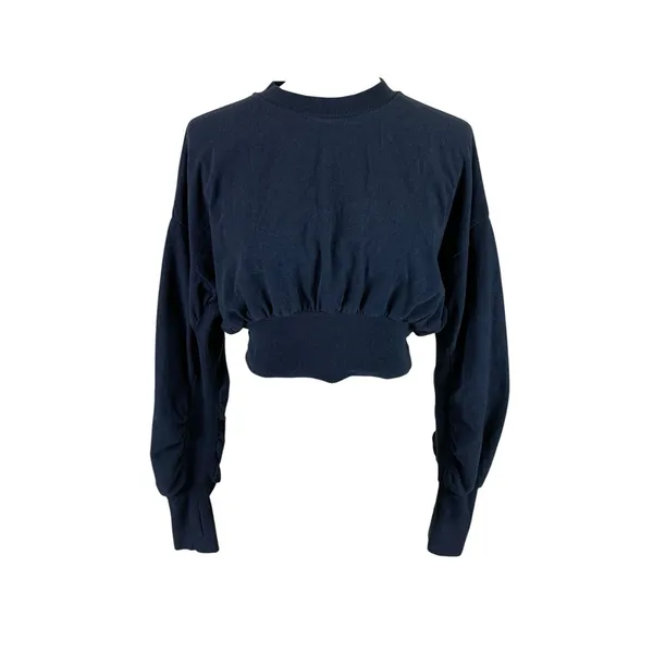 Sweaty Betty Delight Luxe Cropped Fleece Top‎ Sweatshirt Athleisure Gym S Blue - Image 2