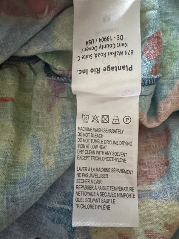 FARM RIO Blue Sunny Day One Shoulder Tropical Print Maxi Dress Sz:Medium - Image 13