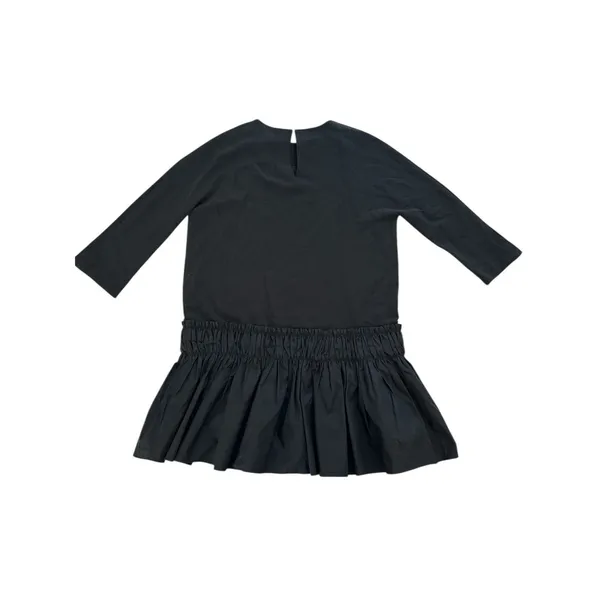 English Factory Drop Waist Mixed Media Dress‎ Medium Black Smocked Shift - Image 9