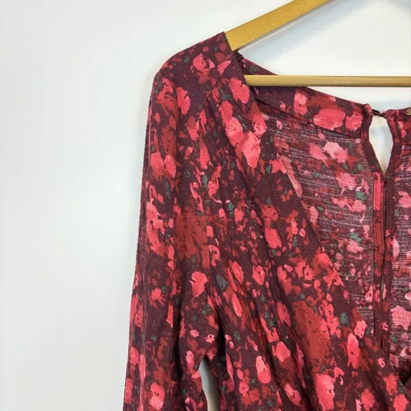Free People Floral Long Sleeve Wrap Romper - Image 5